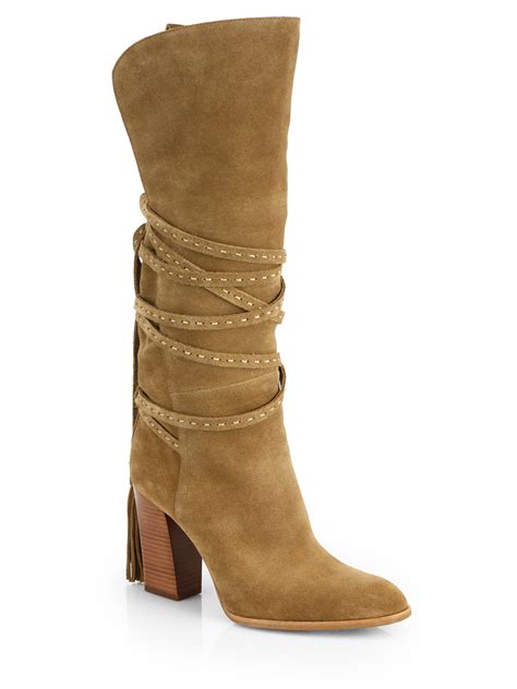 michael kors womens suede boots|Michael Kors heeled boots.